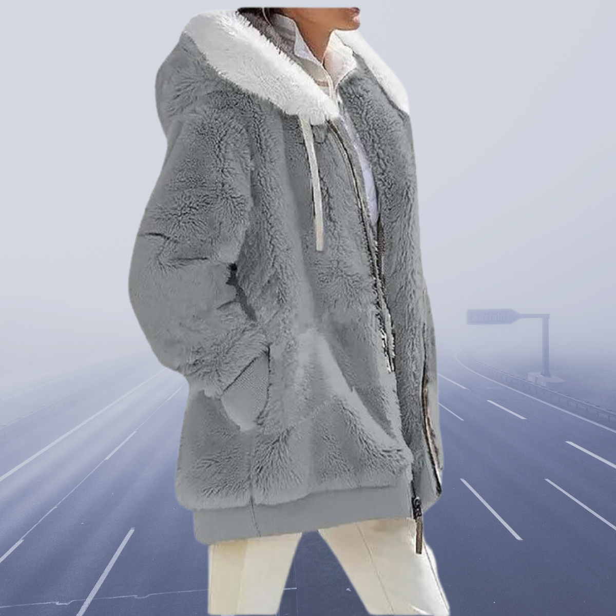 Krohn-e | Lässige Fleece-Weste mit Kapuze