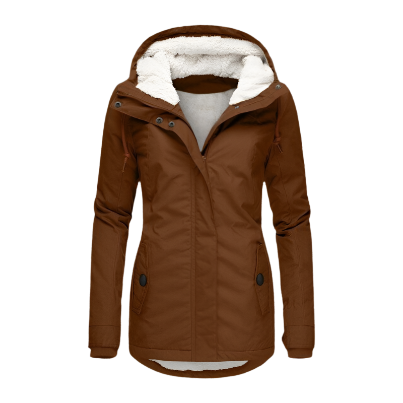Krohn-e | Winterjacke mit Kapuze für Damen - gestepptes Winterjacke