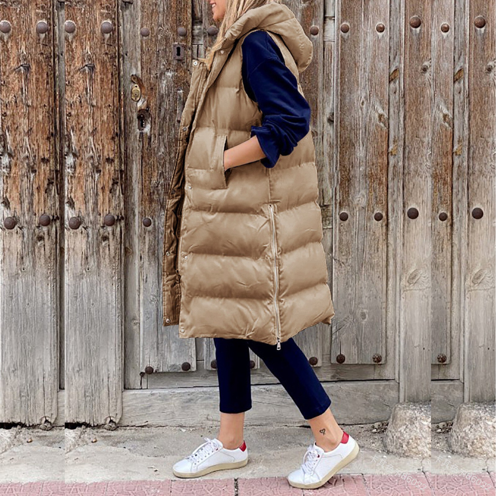 Krohn-e | Lange Modische Jacke mit Kapuze