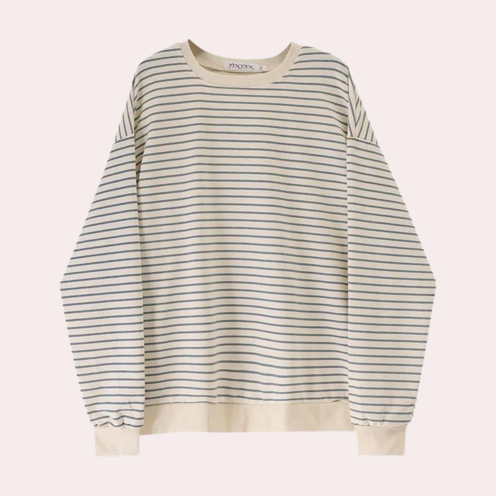 Klassisches Damen-Sweatshirt mit Streifen von Fudus