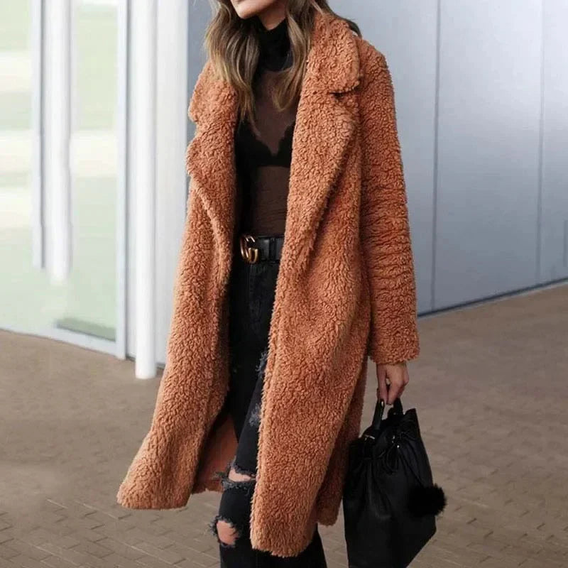 Trendiger Teddymantel für Damen - Valeria