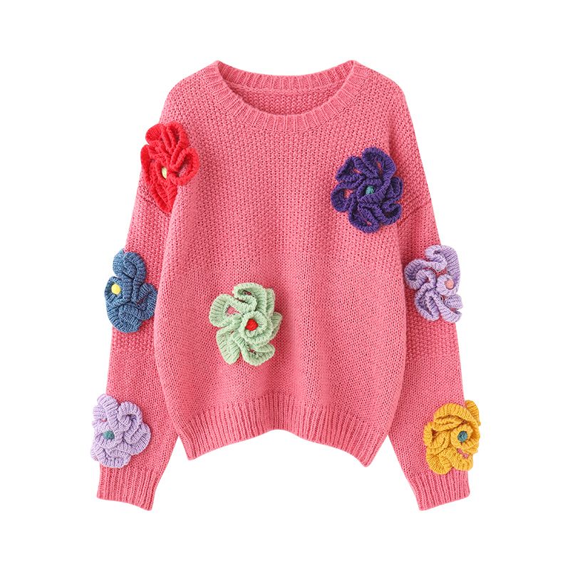 Noar Vintage 3D Flower Pullover