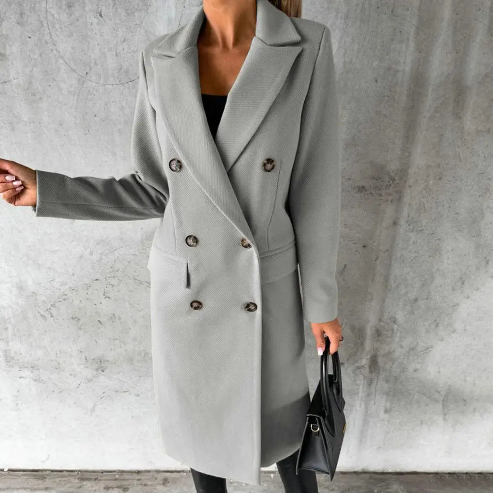 Krohn-e | Eleganter Damen Langer Trenchcoat Klassischer Stil mit Langanhaltendem Komfort