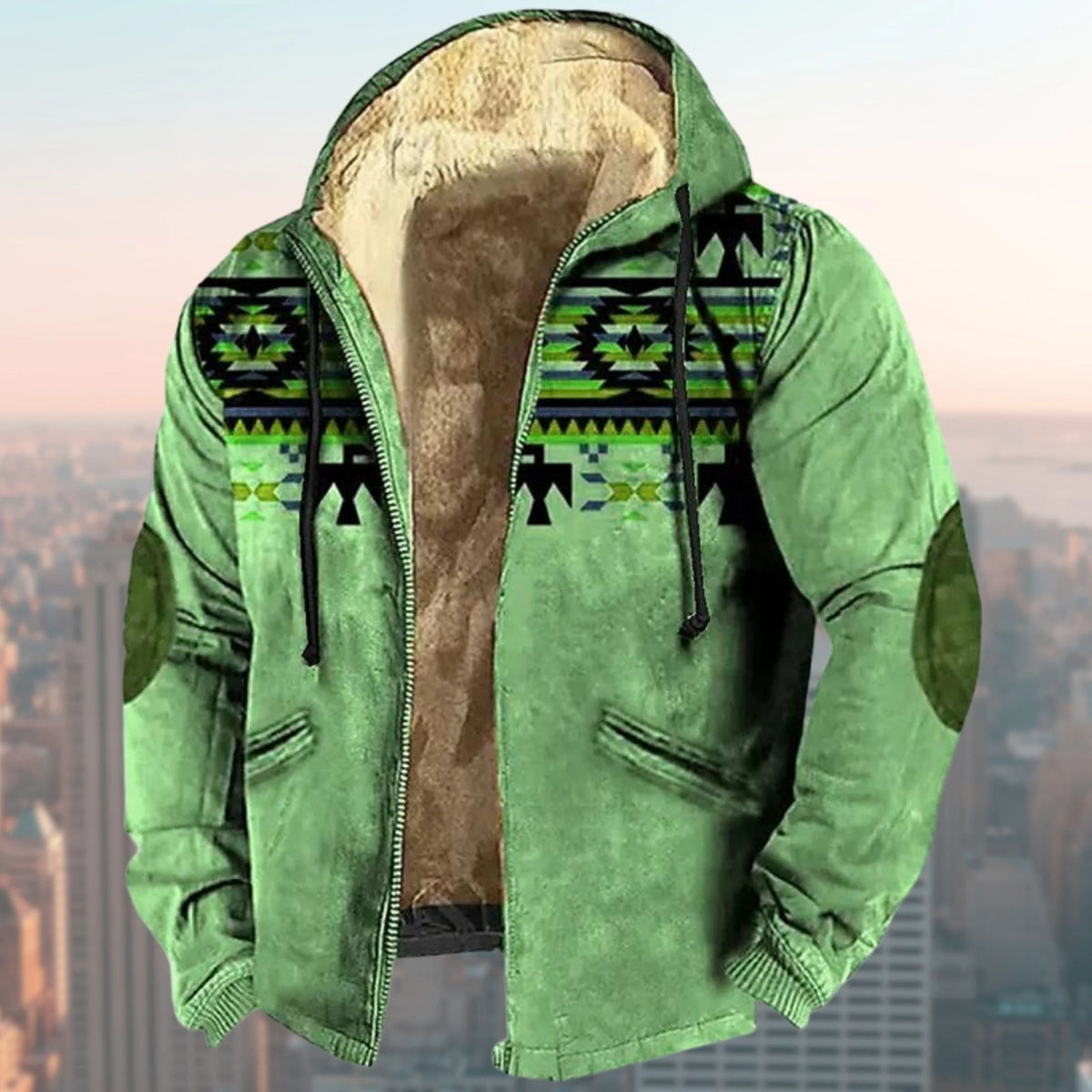 Tribal-Print Kapuzenjacke Valor
