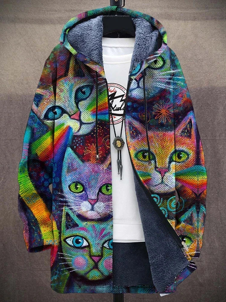 Krohn-e | Trendy Damenmantel mit künstlerischem Druck