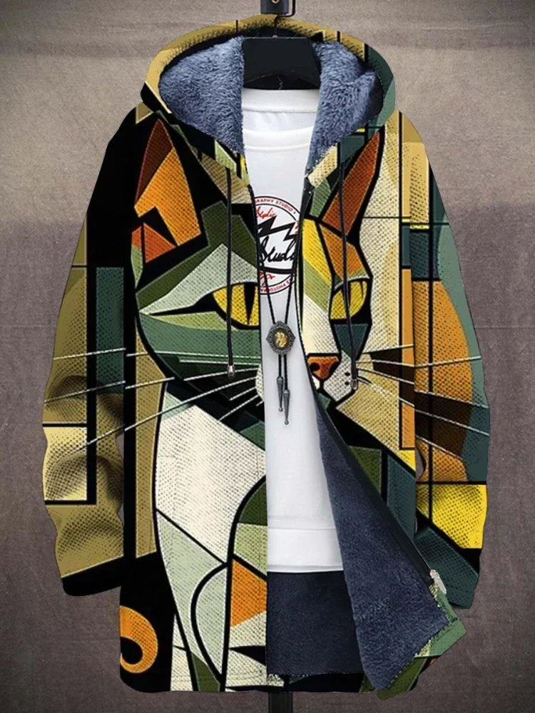 Krohn-e | Trendy Damenmantel mit künstlerischem Druck