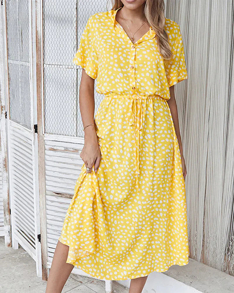 Veneta Midi Dress with Dots