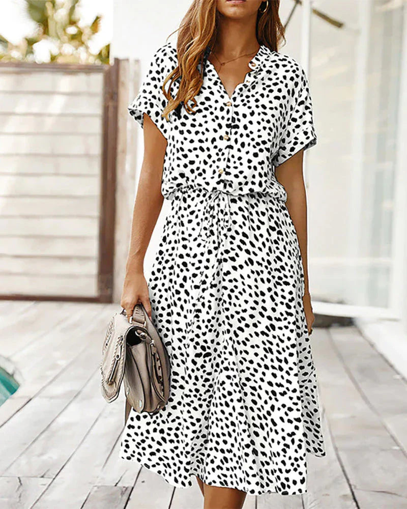 Veneta Midi Dress with Dots