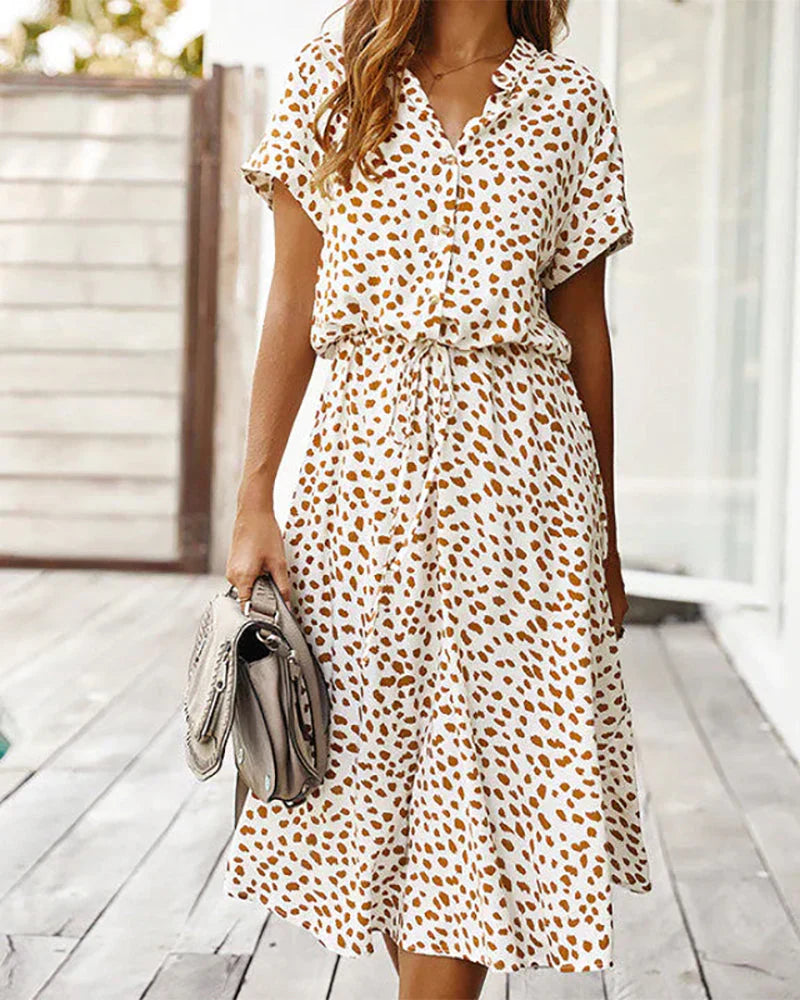 Veneta Midi Dress with Dots