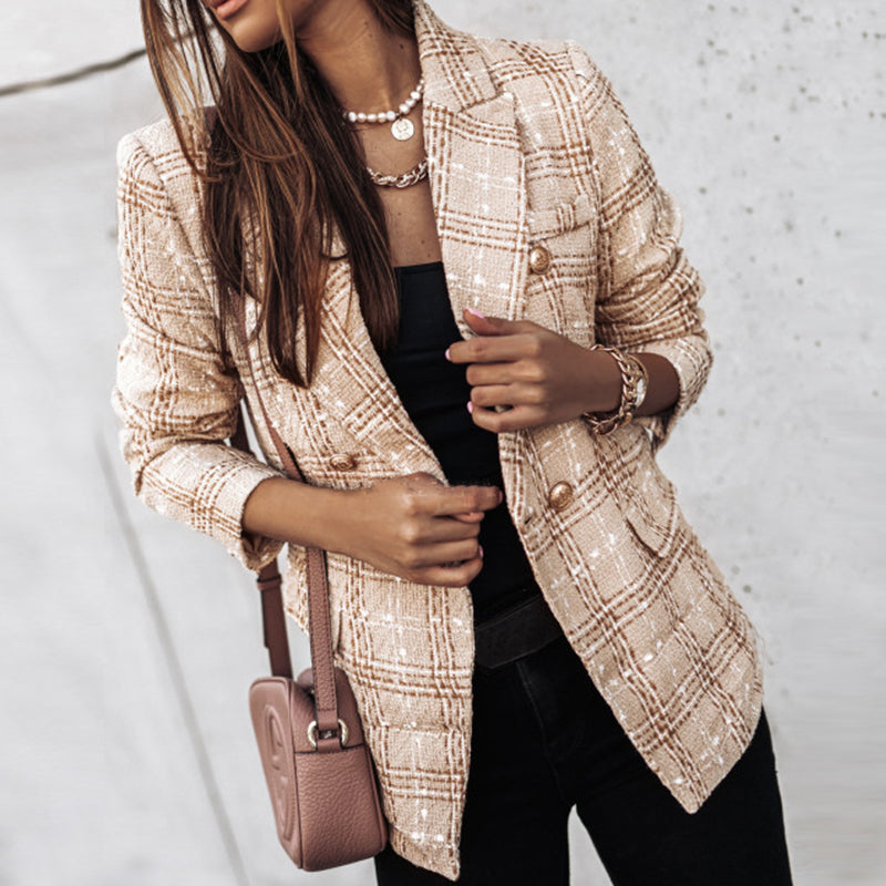 Avelena Blazer: Stilvoller Karo-Look im Retro-Chic