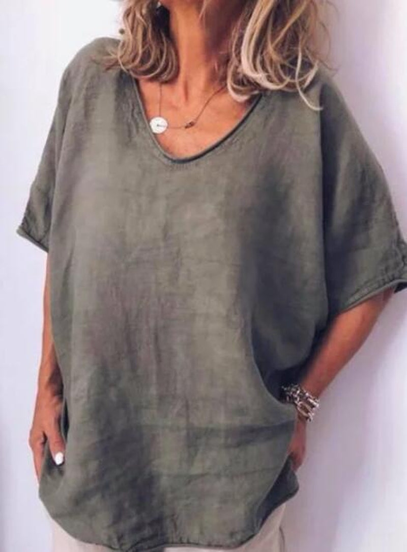 Sommerliches Leinen-T-Shirt Lara: Oversized und bequem