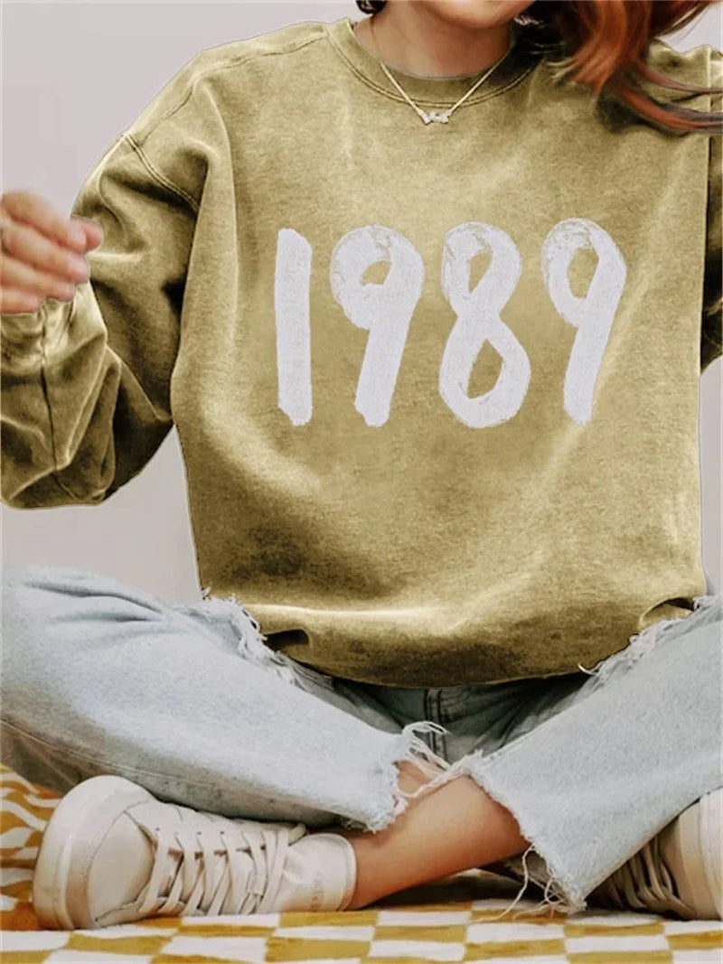 Clara: Vintage-Sweatshirt im 89er-Jahre-Stil, gewaschen