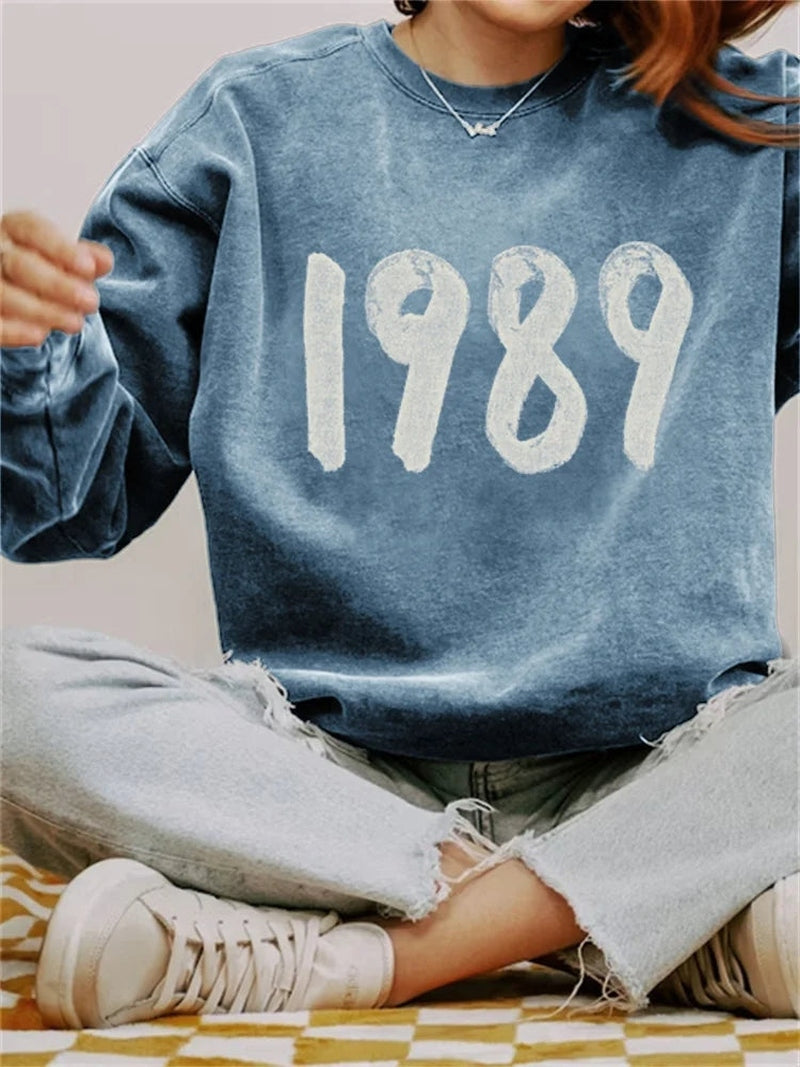 Clara: Vintage-Sweatshirt im 89er-Jahre-Stil, gewaschen