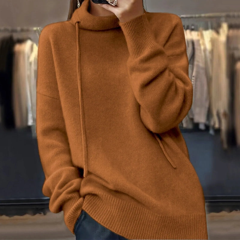Damen-Strickpullover Katja: Modern, mit Stehkragen