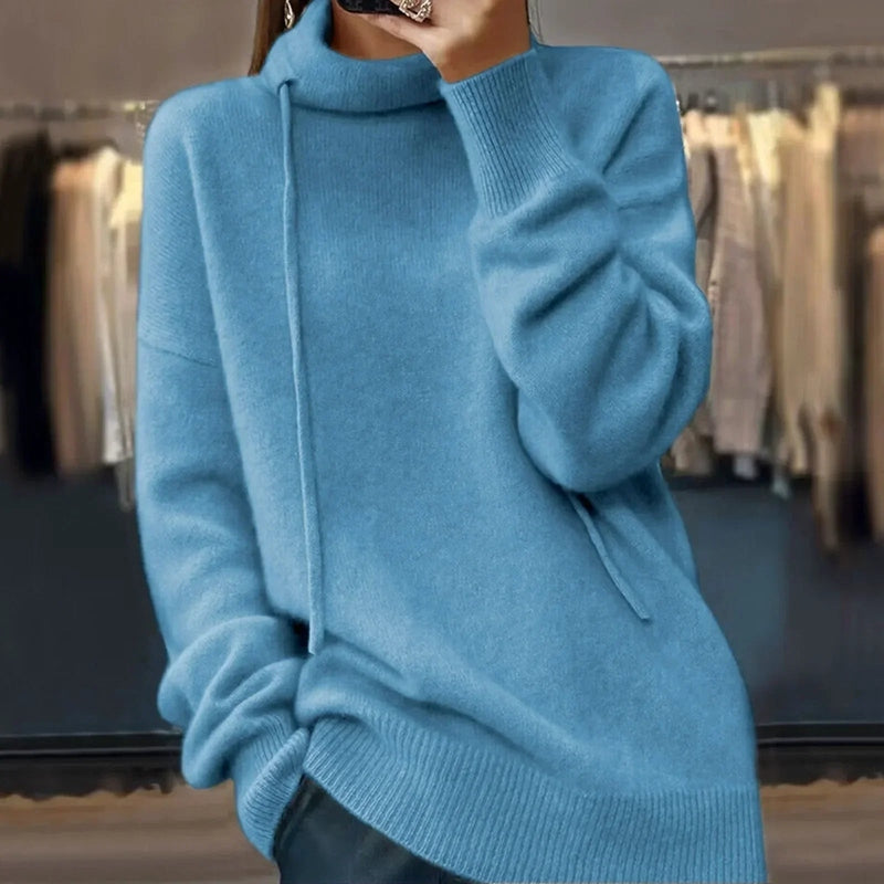 Damen-Strickpullover Katja: Modern, mit Stehkragen
