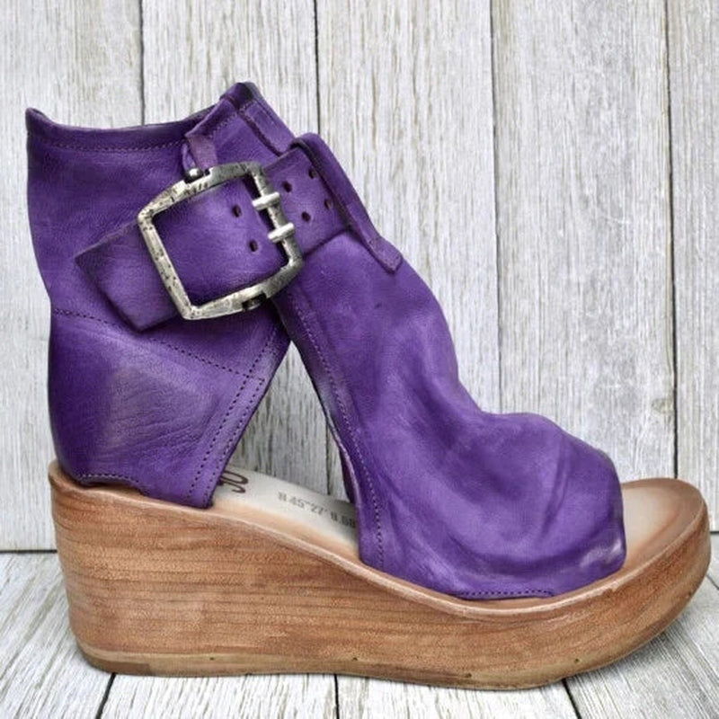Damen-Sandalen Leonie: stilvolle Boho-Keilabsätze