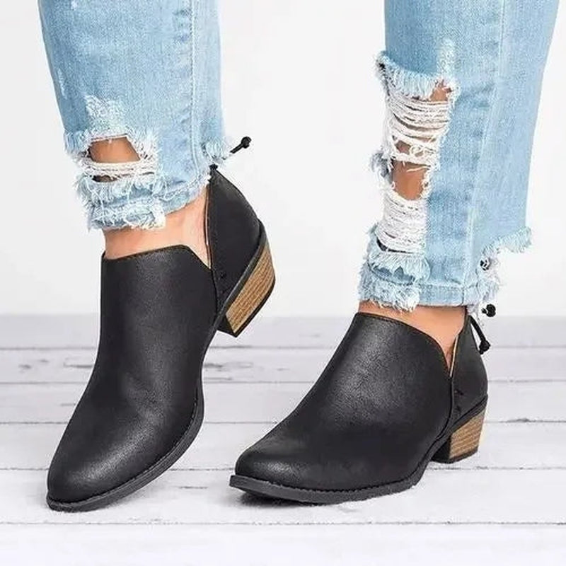 Mira: Elegante Wildlederstiefeletten mit Blockabsatz für alle Gelegenheiten