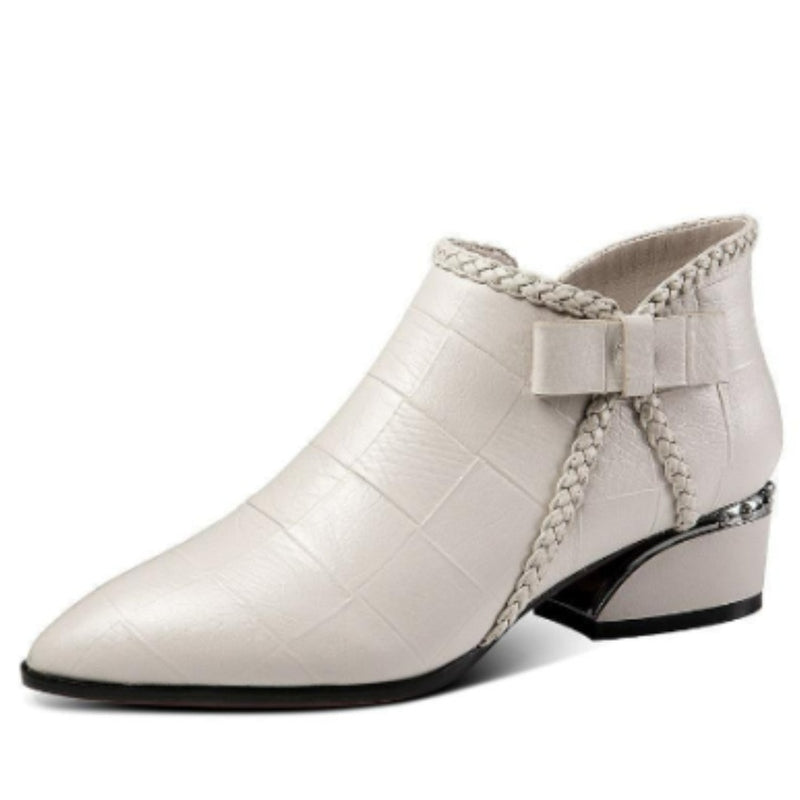 Elegante Damen-Stiefeletten mit flachem Absatz für festliche Gelegenheiten
