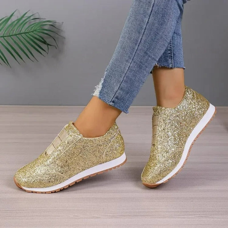Glamouröse Sommersneaker mit Glitzer für Damen – Stephanie