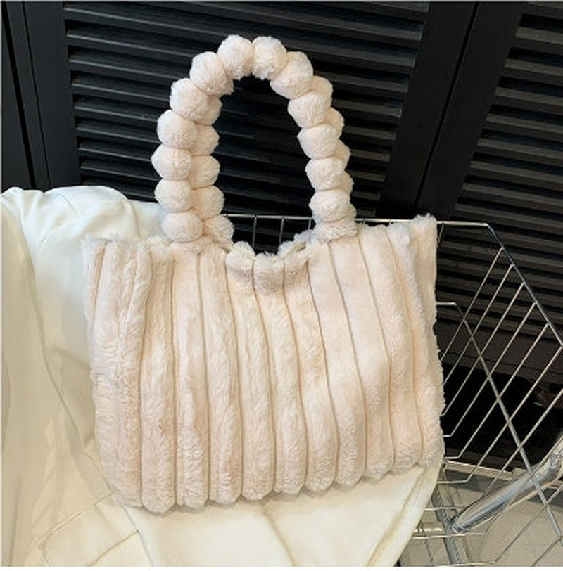Stilvolle und weiche Bianca Plüsch-Handtasche für den Alltag
