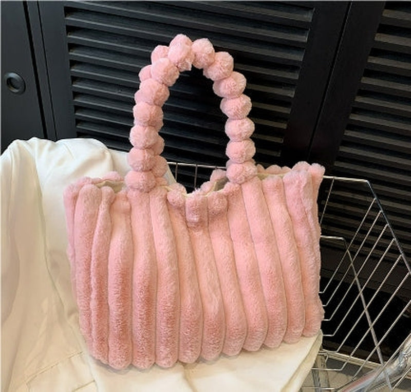 Stilvolle und weiche Bianca Plüsch-Handtasche für den Alltag
