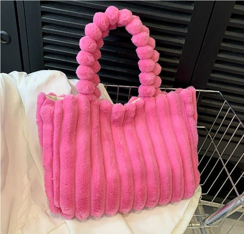 Stilvolle und weiche Bianca Plüsch-Handtasche für den Alltag