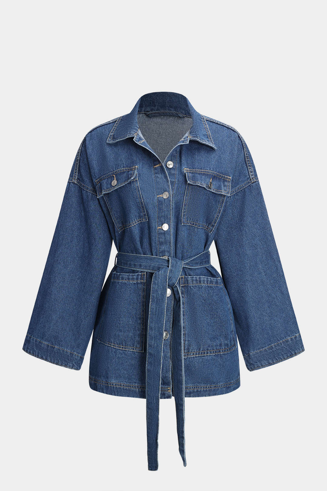 Krohn-e | Taillierte Denim Jacke Modern und Vielseitig