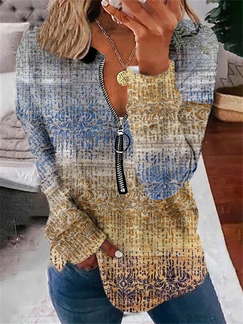 BONNIE Pullover: Vintage Blumenmuster