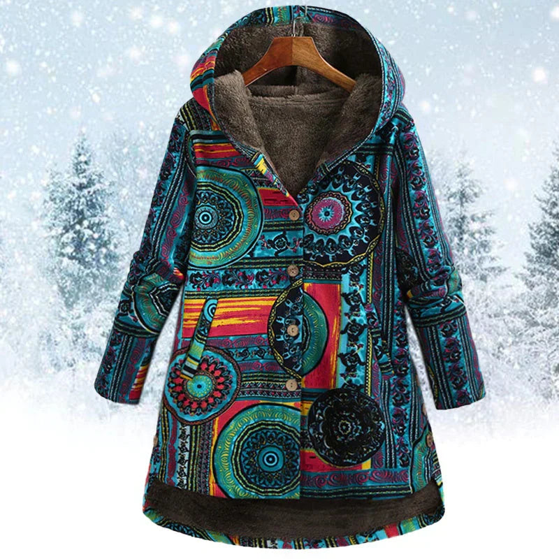 Krohn-e | gestrickte Winterjacke - schickes warmes Hoodie-Jackett