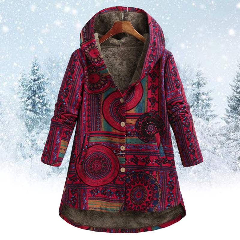 Krohn-e | blumige Jacke mit Kapuze