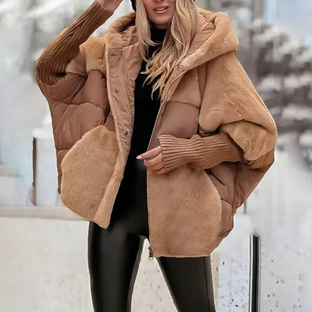 Krohn-e | Jacke Damen Gefüttert mit Kapuze, Lässige Passform