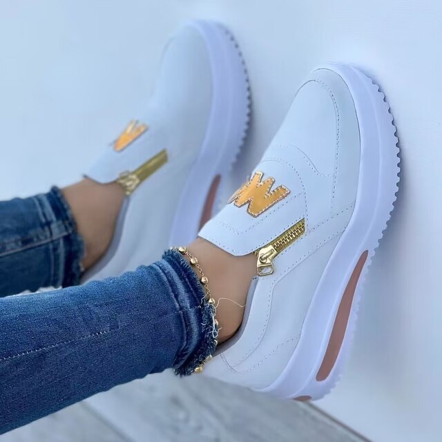 Damen-Sneaker aus Mikrofaser - stylisch
