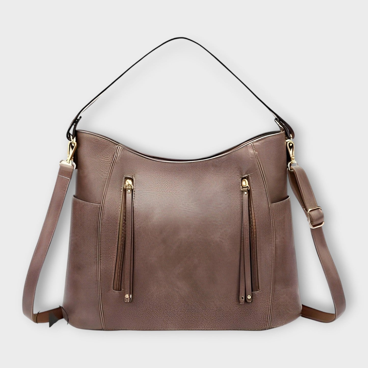 KROHN-E Damen Schultertasche Verstellbarer Riemen Mehrere Fächer