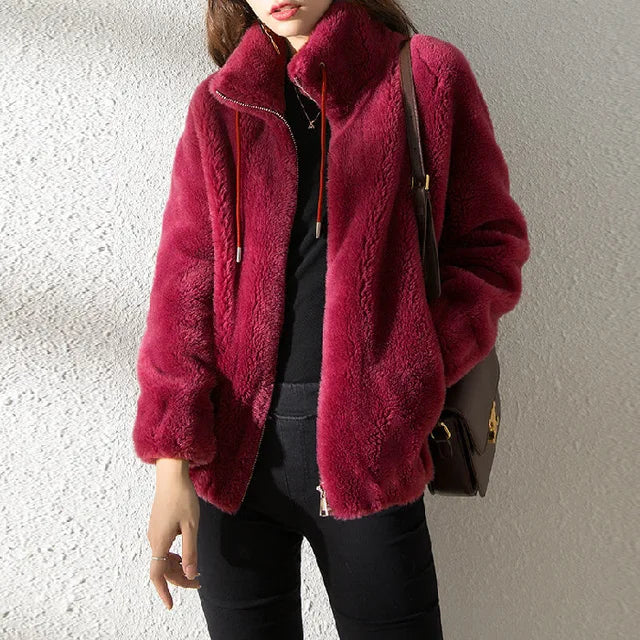 Krohn-e | Rollkragen Zip-Up Fleece Kapuzenjacke