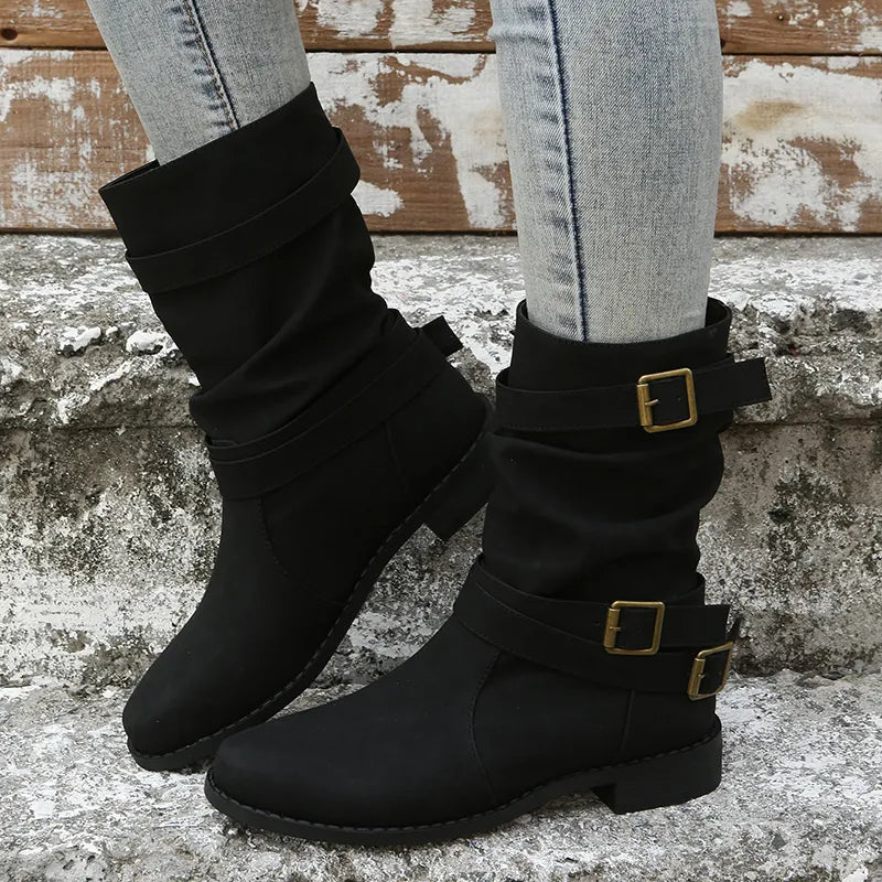 Krohn-e | Kniehohe Retro-Stiefel
