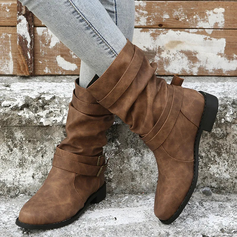 Krohn-e | Kniehohe Retro-Stiefel