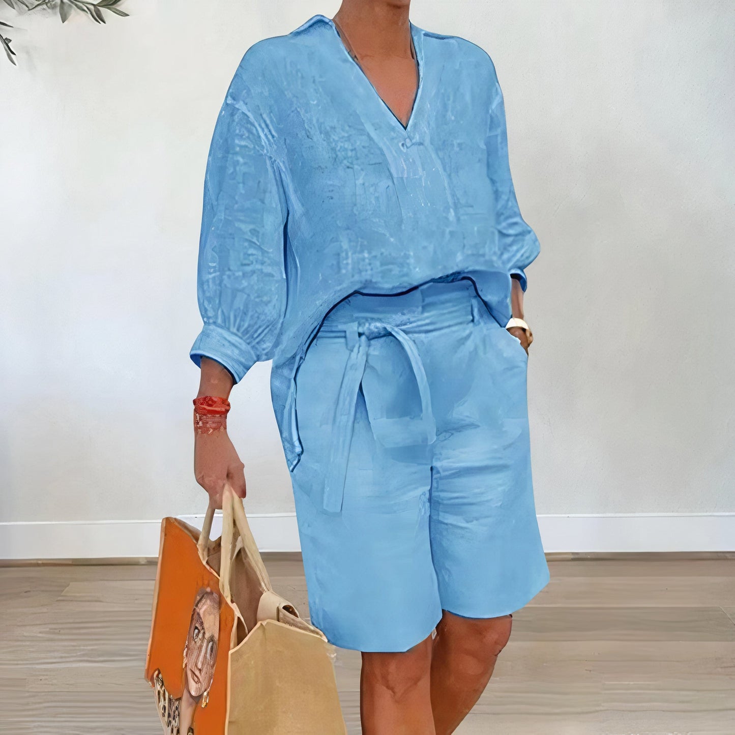 Priska Shorts and Blouse Set