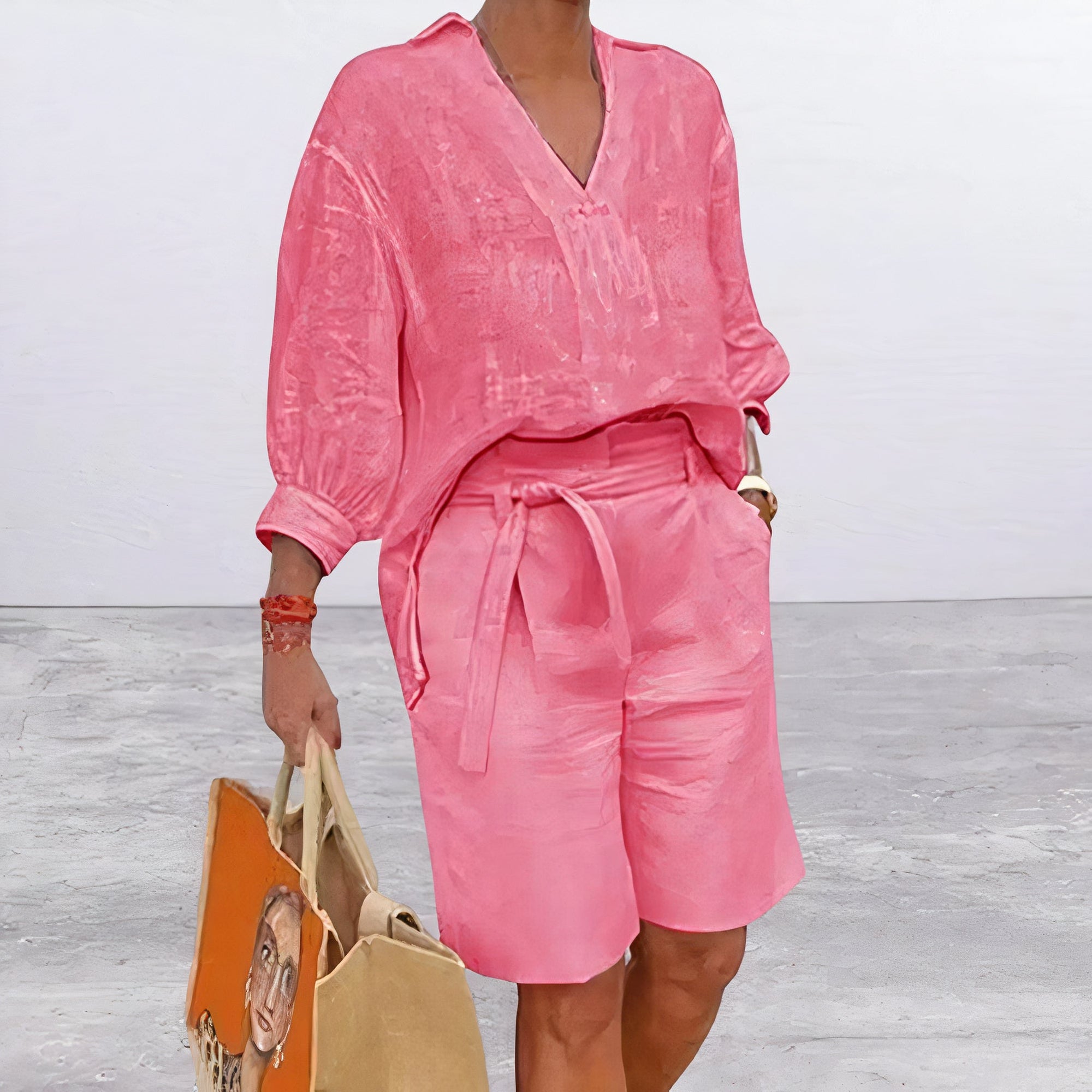 Priska Shorts and Blouse Set