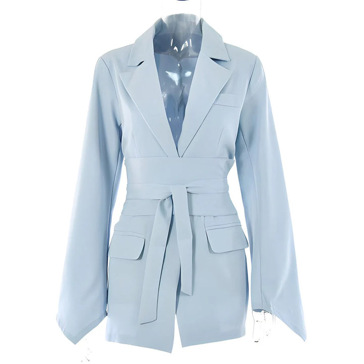Krohn-e | Gürtel-Blazer – Elegante Struktur & Vielseitiger Stil