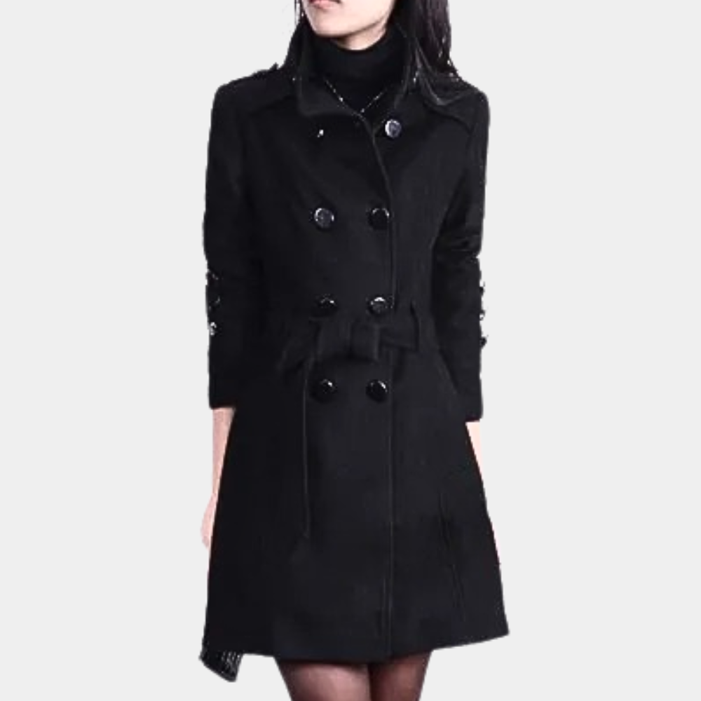 Krohn-e | Eleganter Wintergürtel-Mantel für Damen