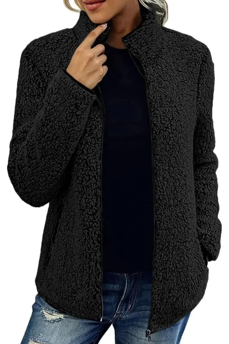 Willa: Warme Jacke mit hohem Kragen und Zipper