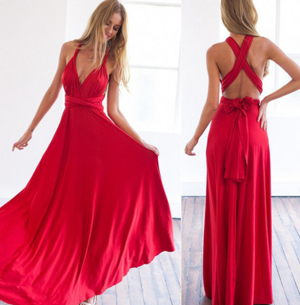 Vielseitiges Wickelkleid mit verschiedenen Trageoptionen