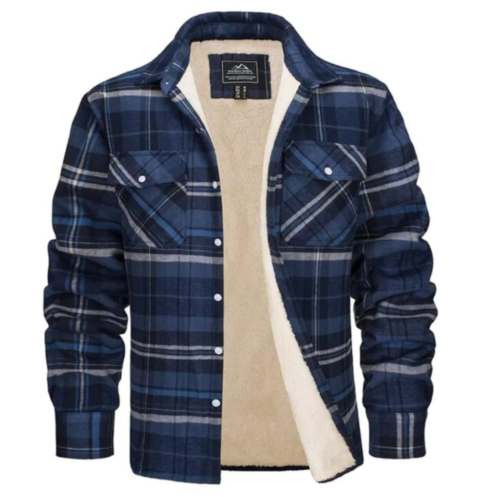 Krohn-e | Zeitlose Herrenjacke im karierten Trucker-Design