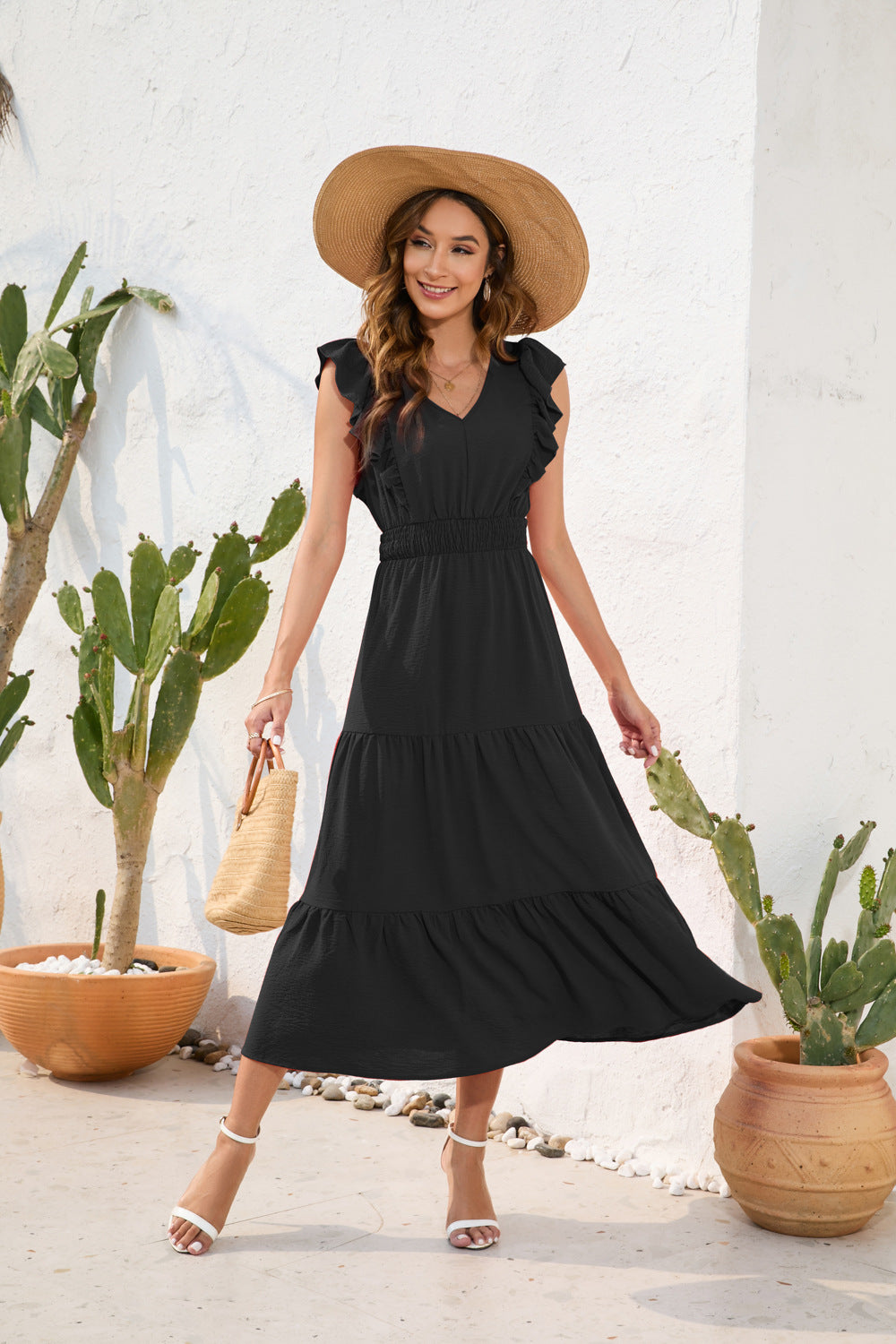 Entspanntes Midi-Kleid für Damen von Velisande