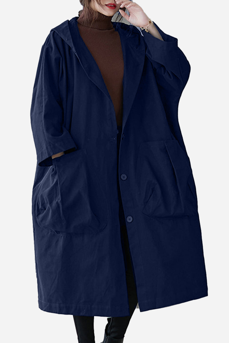 Krohn-e | Oversize-Windjacke in Burgunderrot