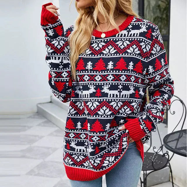 Krohn-e | Lässiger Strickpullover mit Breitem Saum
