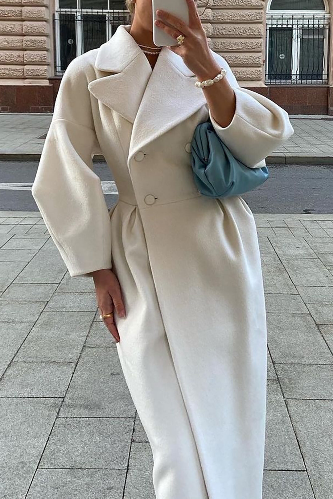 Krohn-e | Comfortabele Midi Jacke Met Dubbele Knoopsluiting