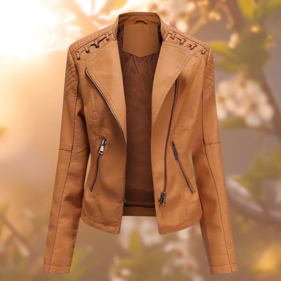 Krohn-e | Schwarze Biker-Lederjacke