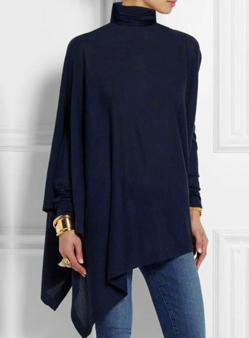 Damen Fleece Oberteil: Elegantes, asymmetrisches Design von Fudus
