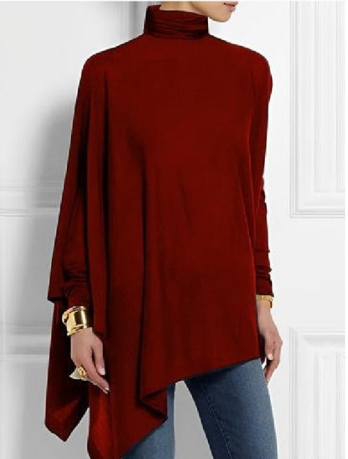 Damen Fleece Oberteil: Elegantes, asymmetrisches Design von Fudus